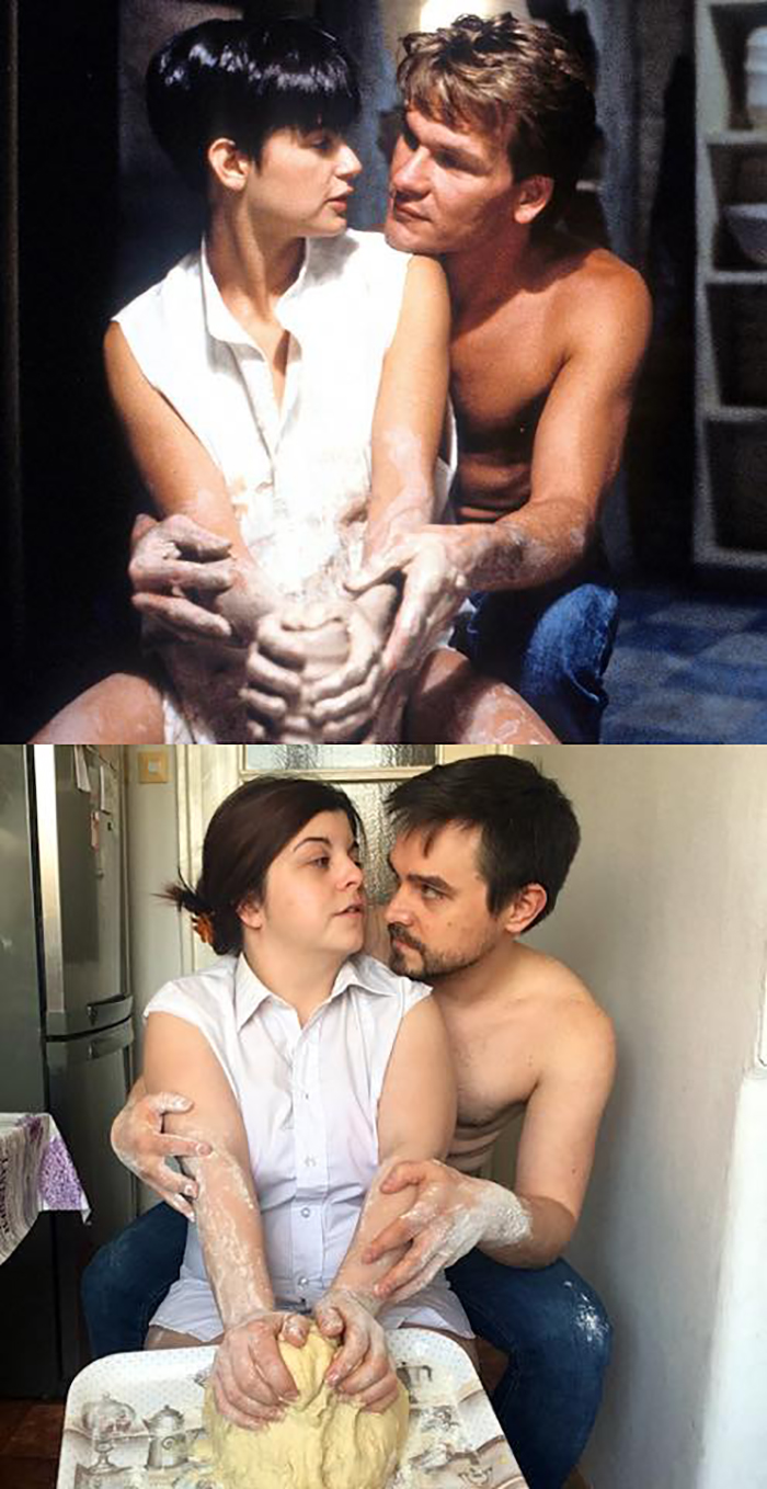 Ngakak, Suami Istri Reka Ulang Adegan Film